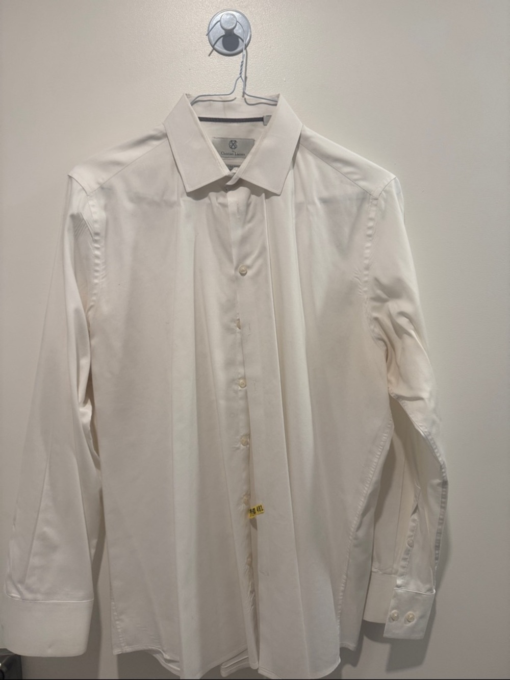 Christian Lacroix White Pleated Front Dress Shirt